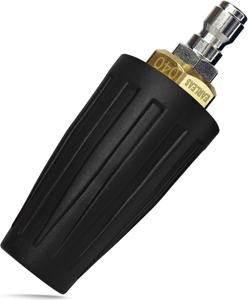 EARLEAS Turbo Pressure Washer Nozzle 4500 PSI, 1/4 Inch Quick Connect, 360° Rotating Jet, Universal Heavy Duty Power Washer Tip for Deep Cleaning & Tough Grime | 4.0 GPM, 4.0 Orifice - Image 1